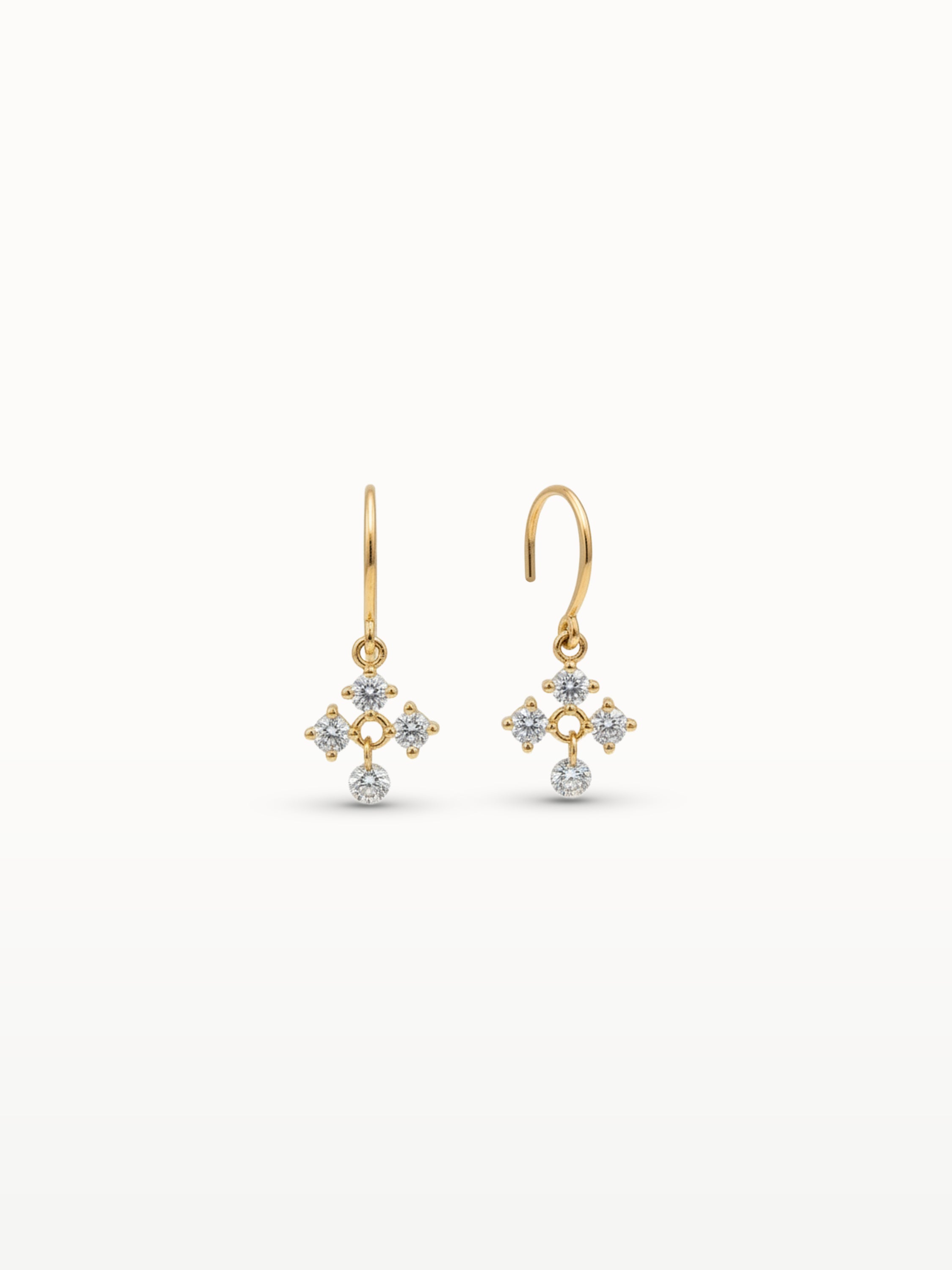 FLEUR DIAMOND DROP EARRINGS