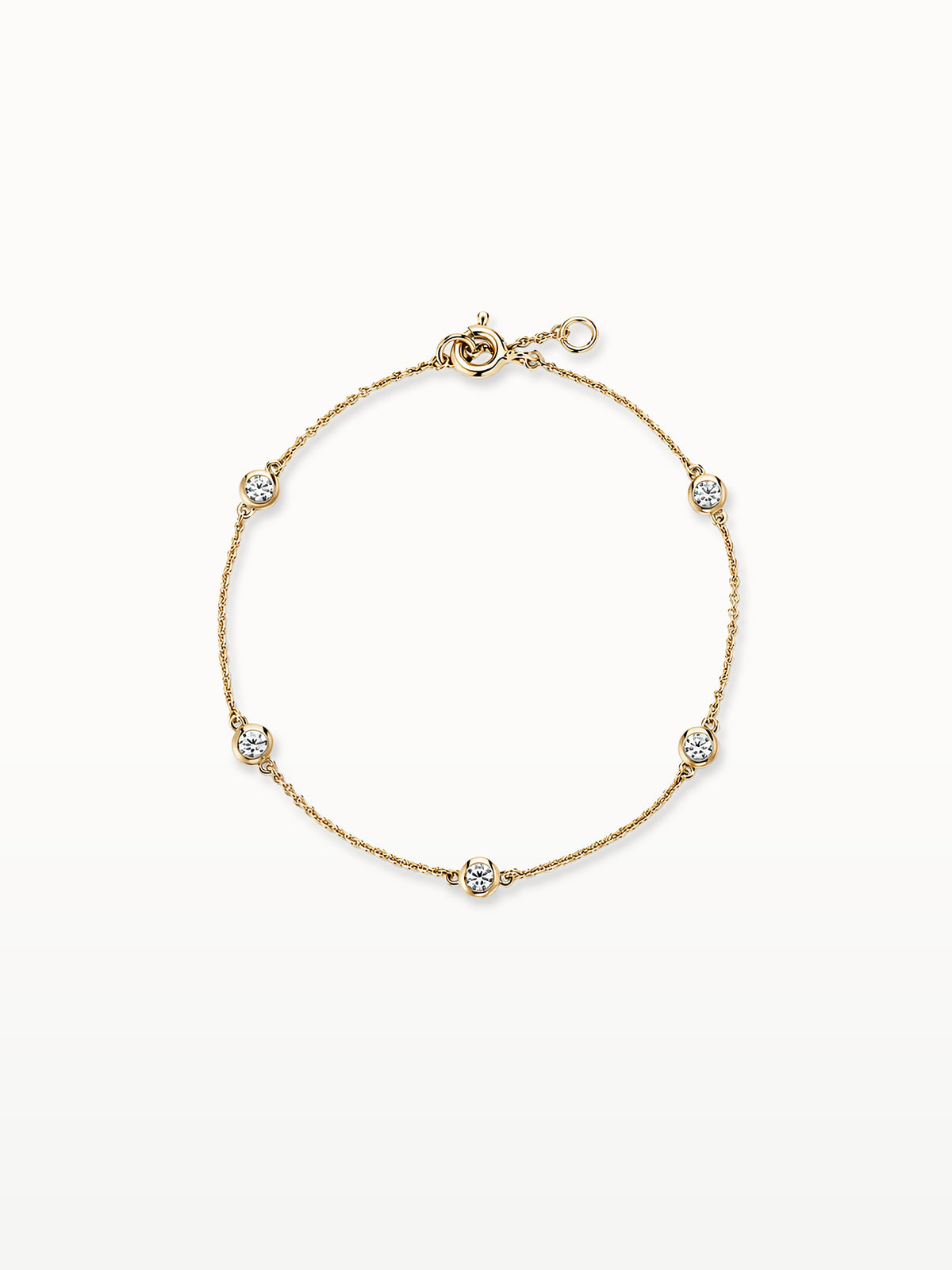 Moone BEZEL DIAMOND BRACELET in gold with lab-grown diamonds