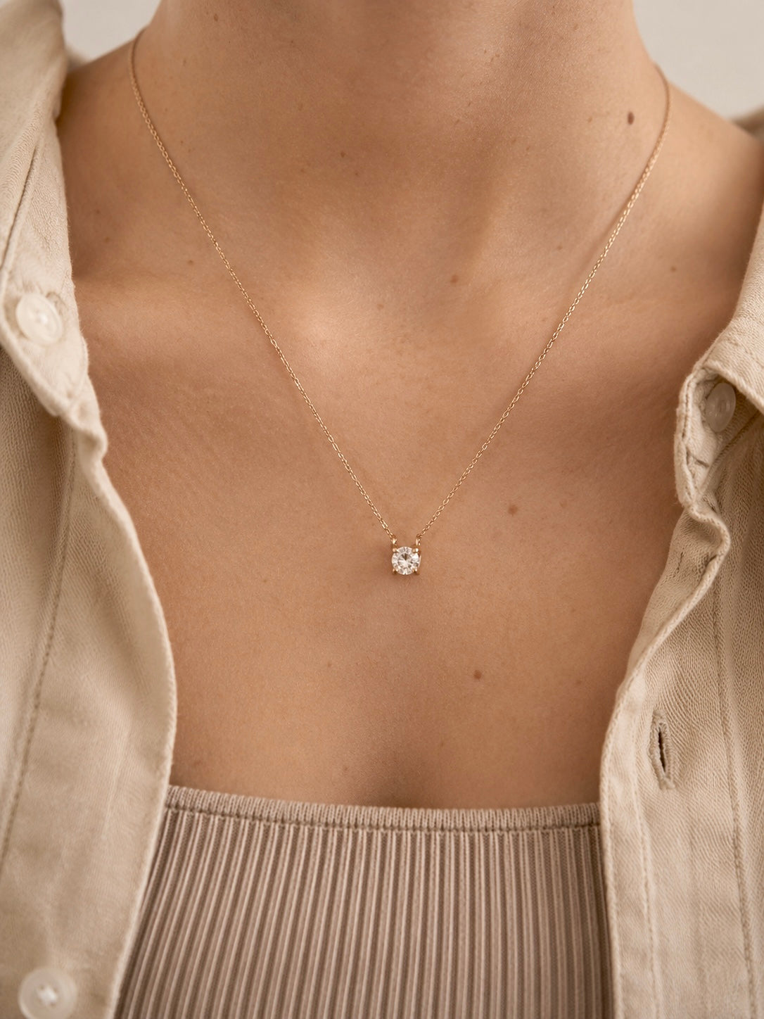 Moone FLOATING DIAMOND NECKLACE (0.50 ct) with lab-grown diamonds
