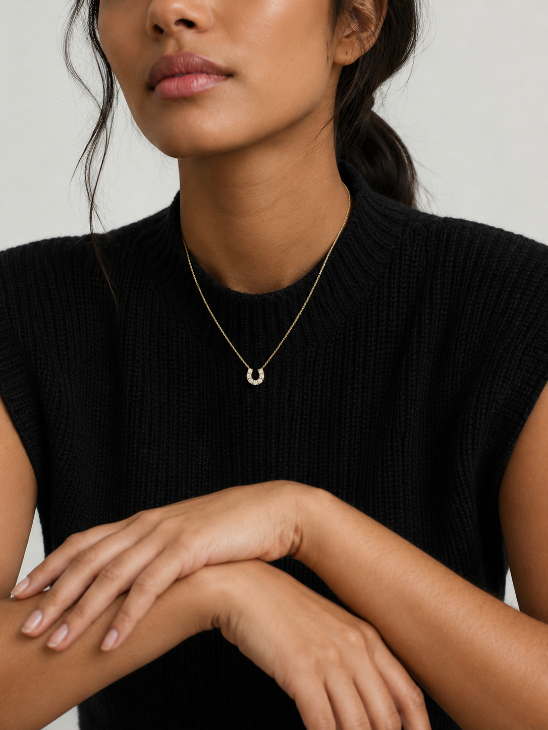 Moone HALO U DIAMOND NECKLACE with lab-grown diamonds