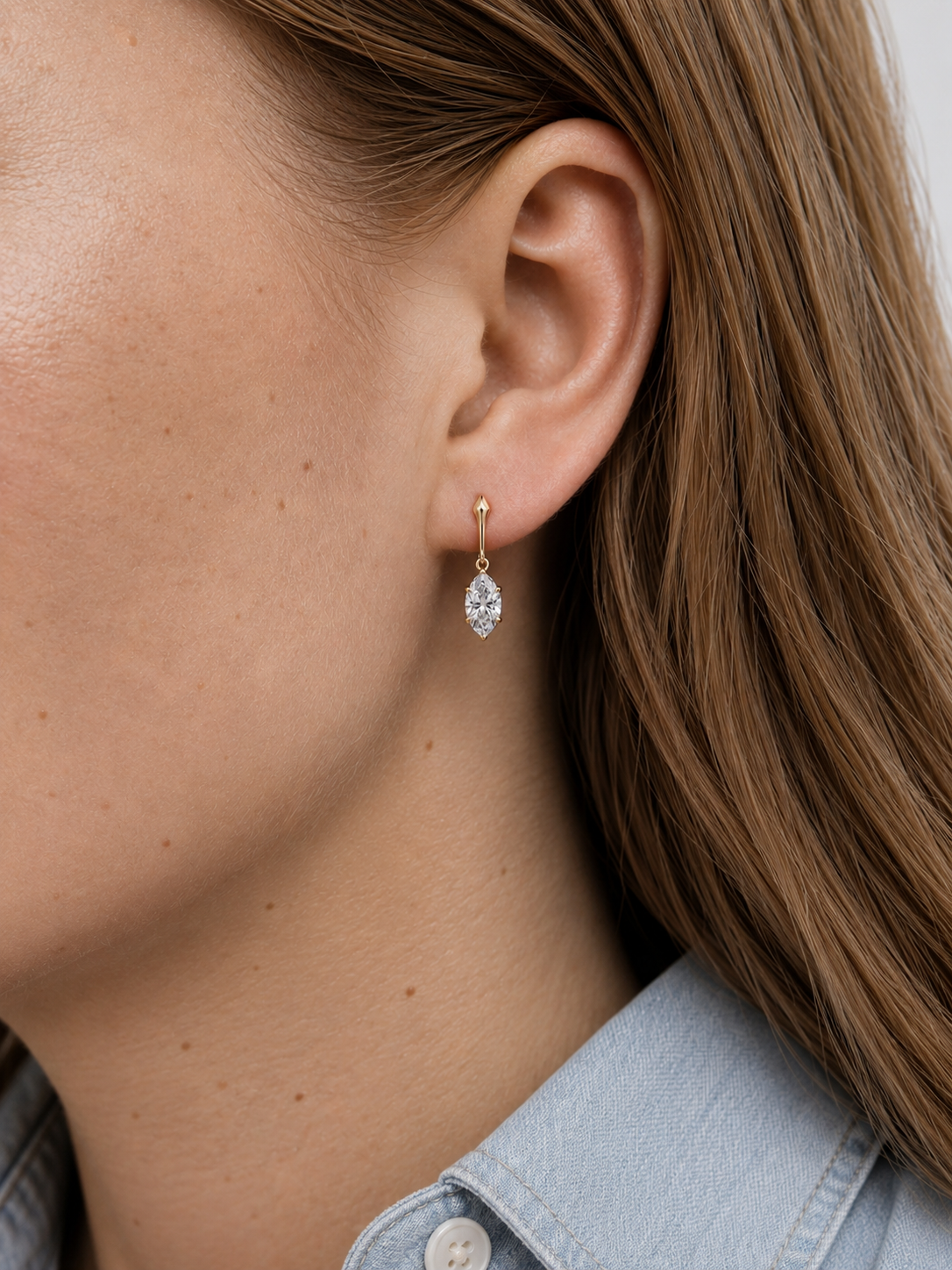 Moone MARQUISE DIAMOND EARRINGS with lab-grown diamonds
