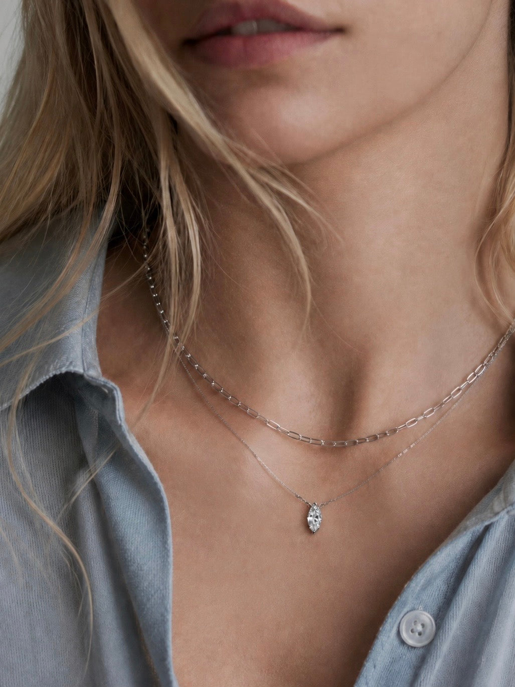 Moone MARQUISE DIAMOND NECKLACE (0.50 ct) with lab-grown diamonds