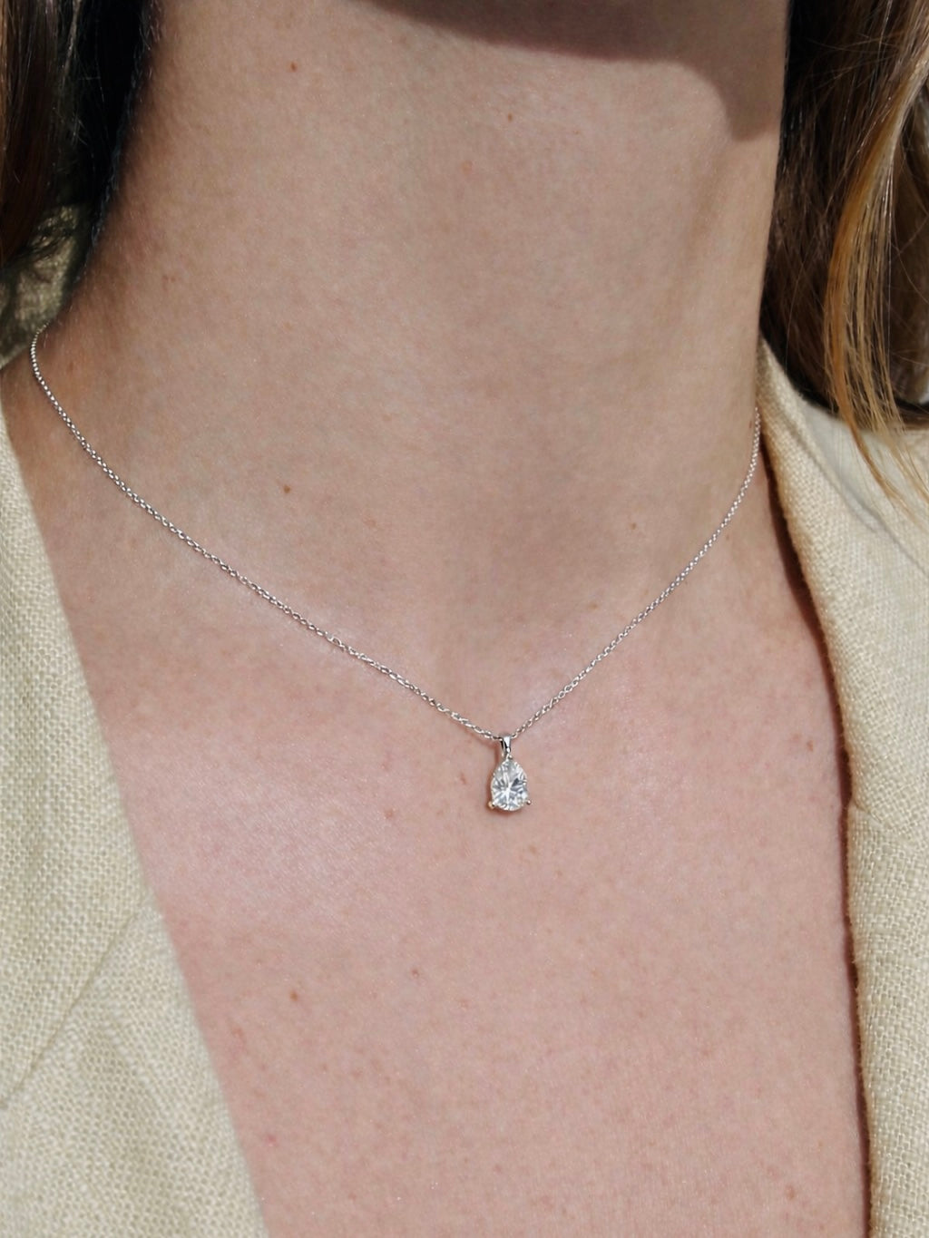 Moone PEAR DIAMOND NECKLACE (0.65 ct) with lab-grown diamonds