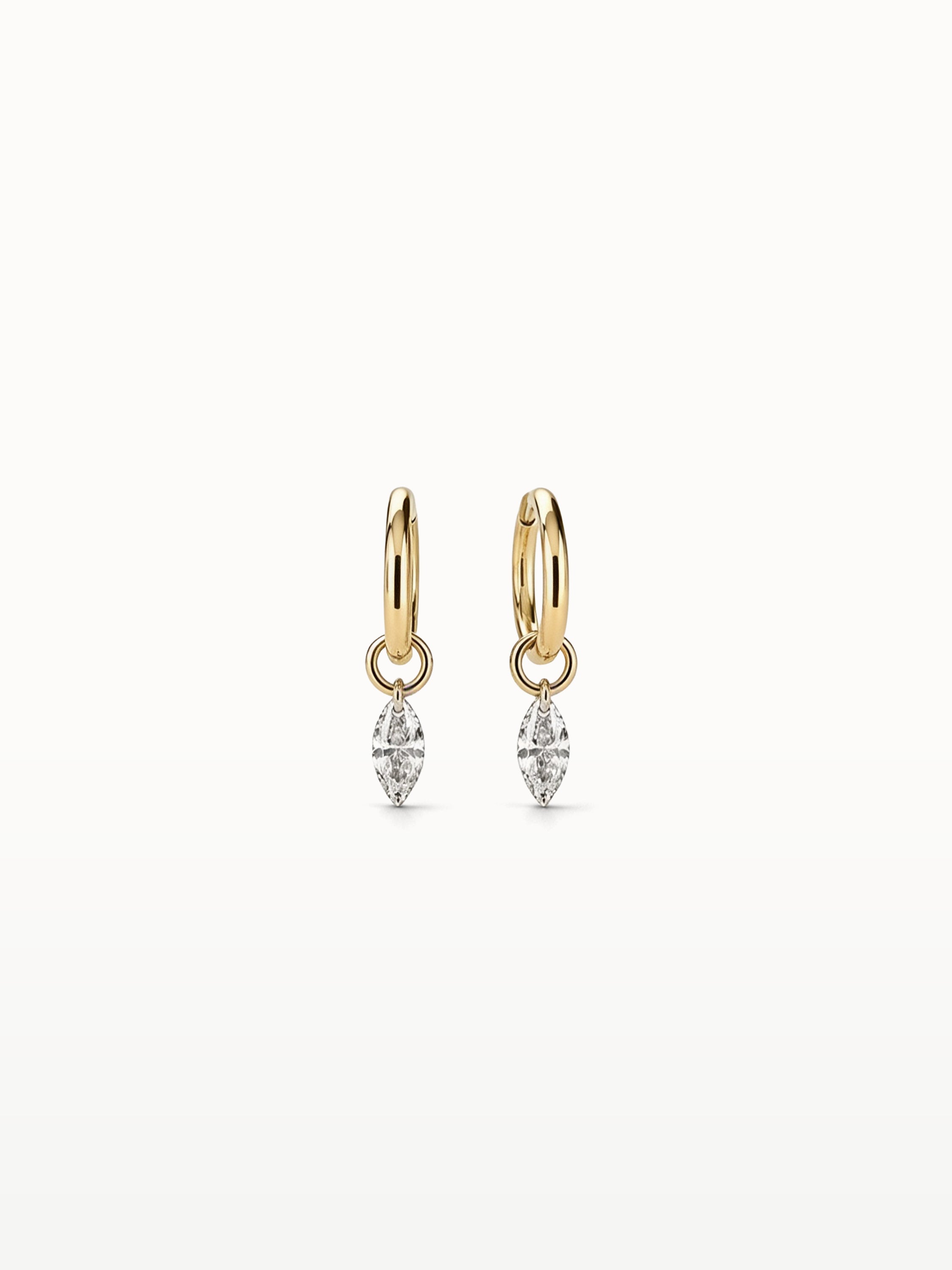 MARQUISE DROP HOOPS