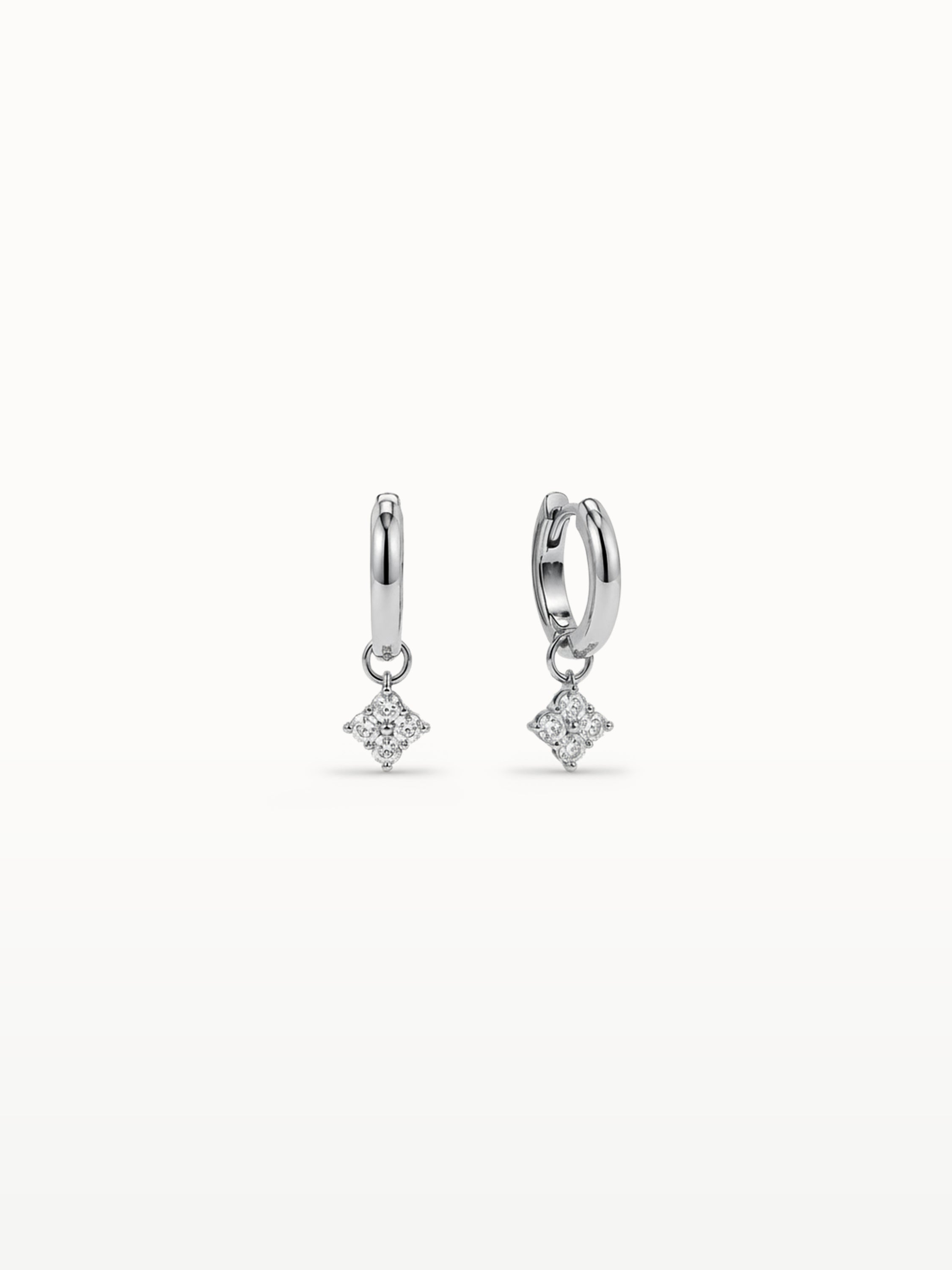 LUCKY CLOVER DIAMOND HOOPS