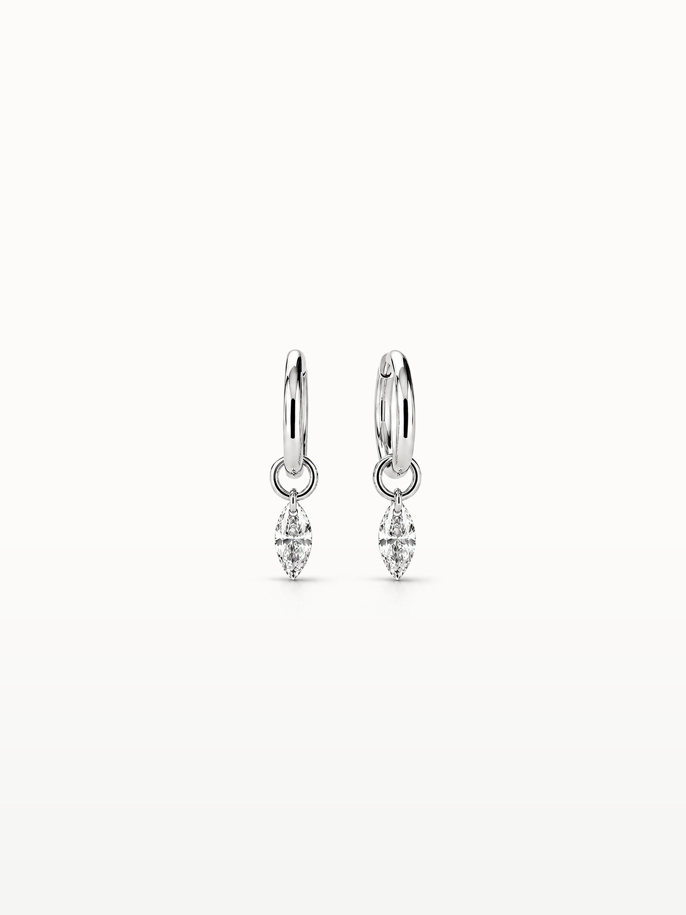 MARQUISE DROP HOOPS