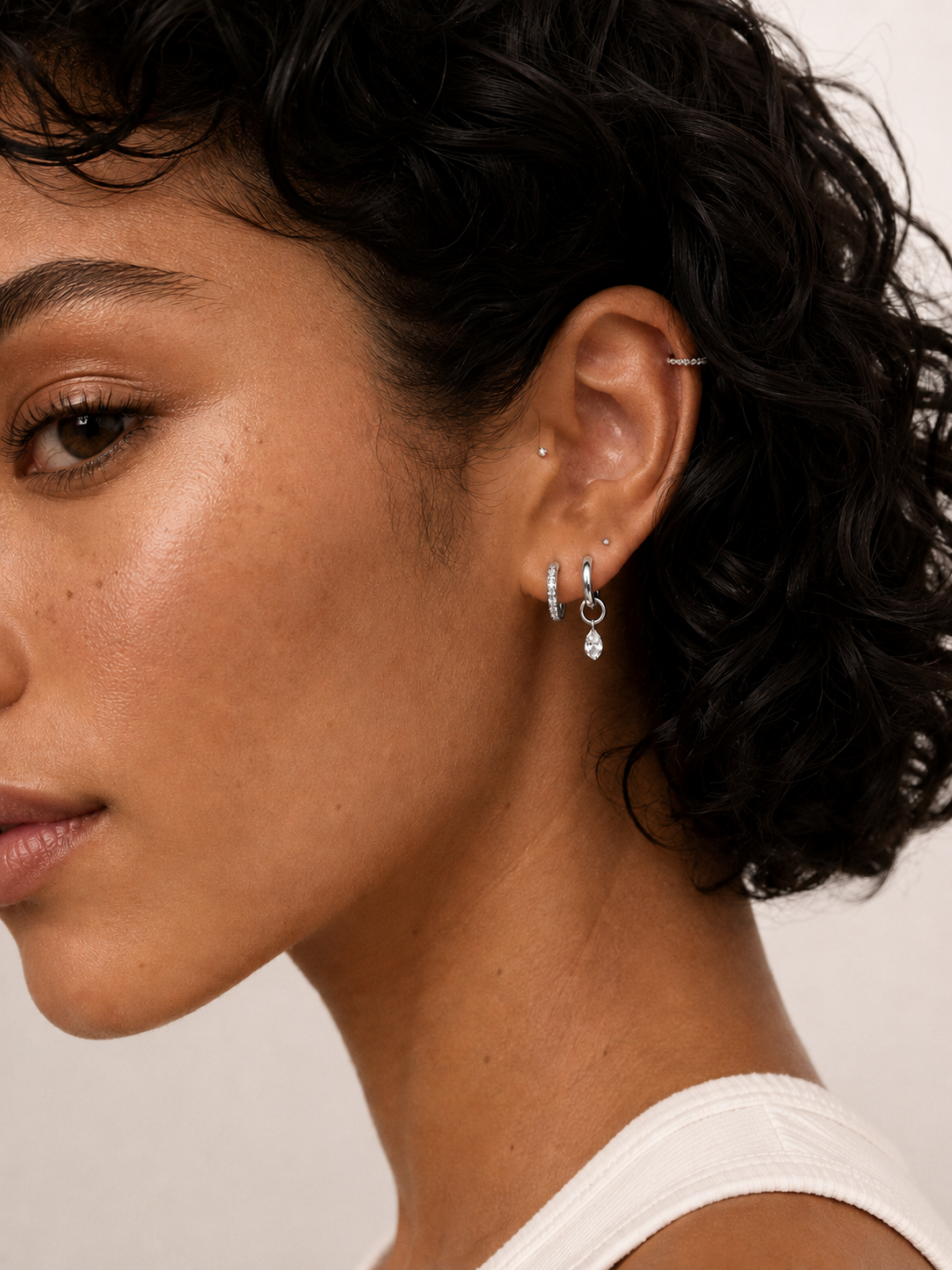 MARQUISE DROP HOOPS