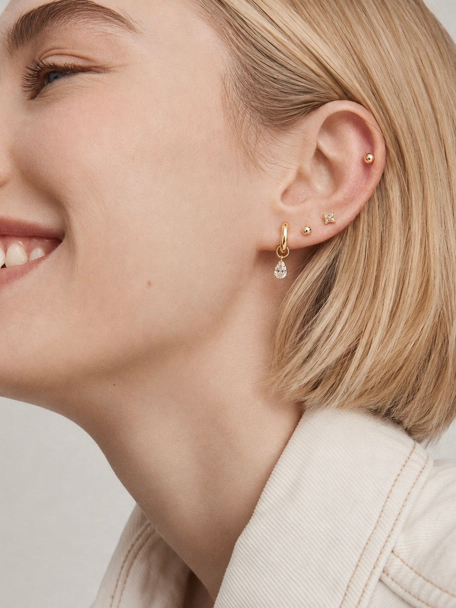 PEAR DROP HOOPS