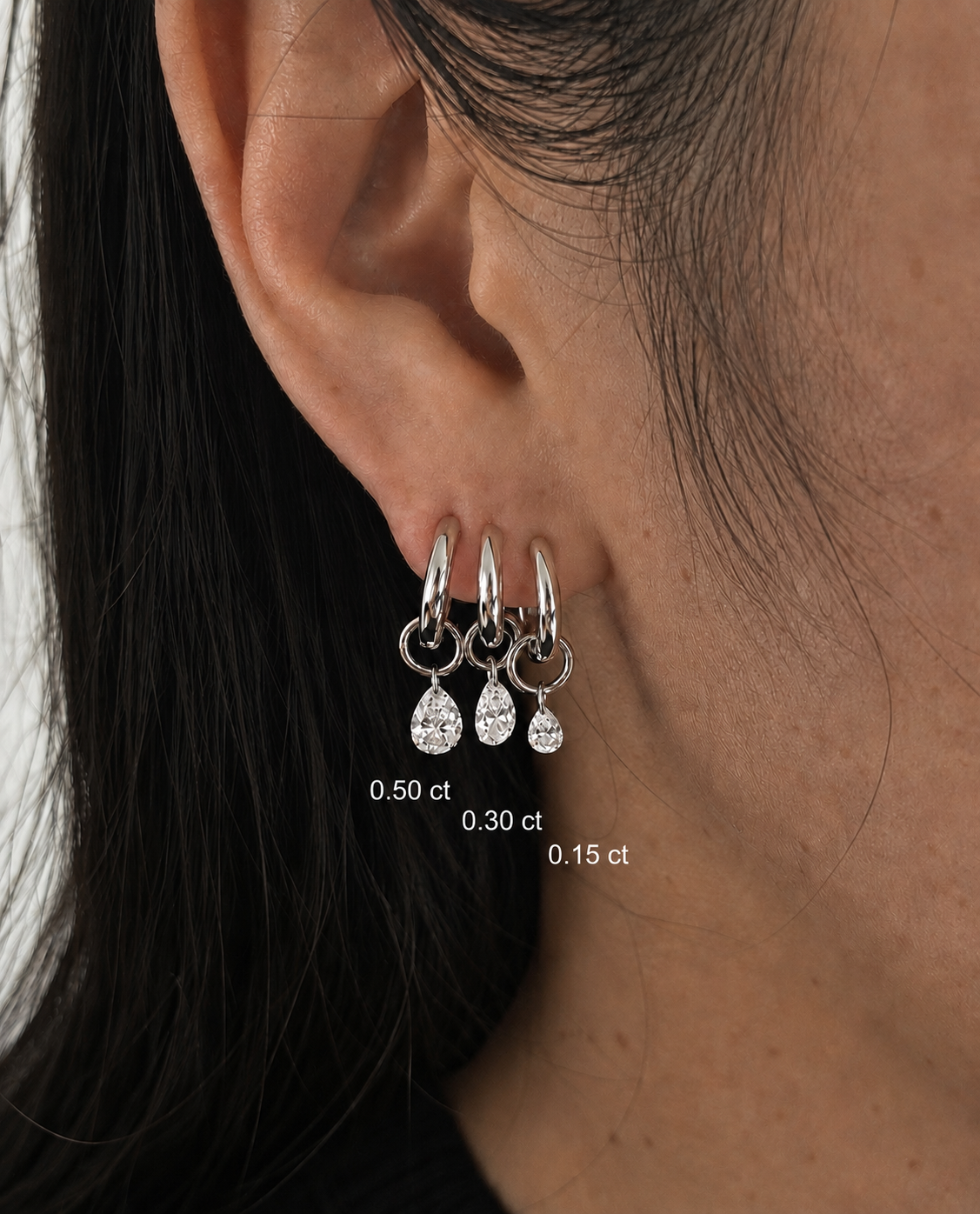 PEAR DROP HOOPS