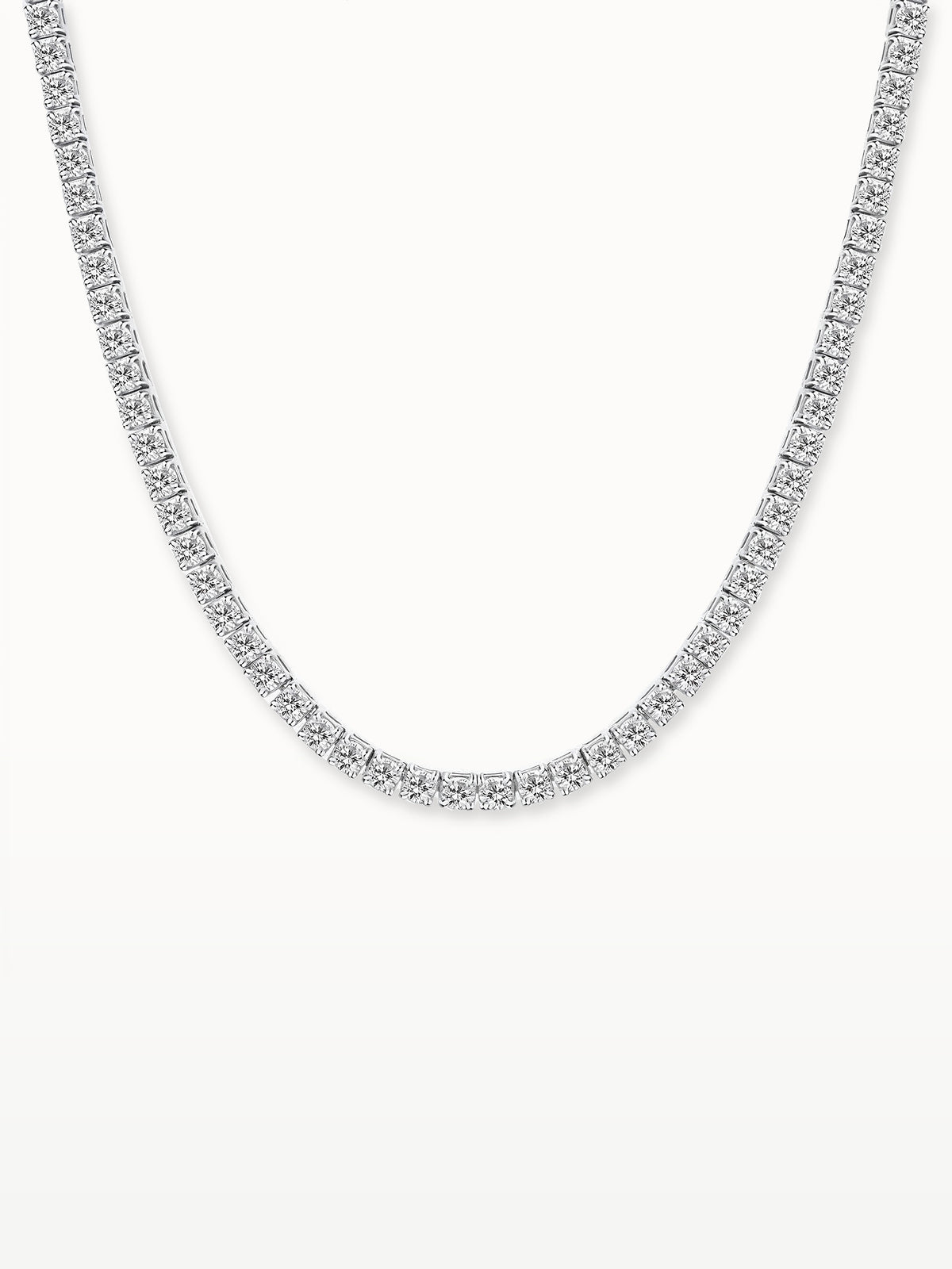 Moone CLASSIC DIAMOND TENNIS NECKLACE (0.08 CT EACH) in silver with lab-grown diamonds
