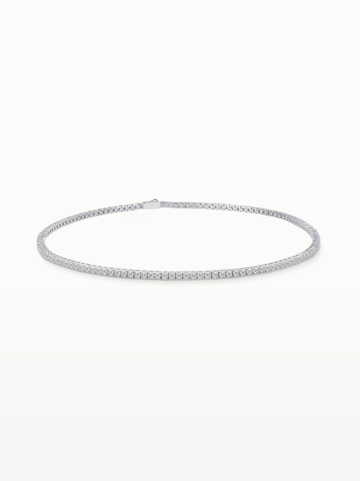 Moone CLASSIC DIAMOND TENNIS NECKLACE (0.08 CT EACH) in silver with lab-grown diamonds