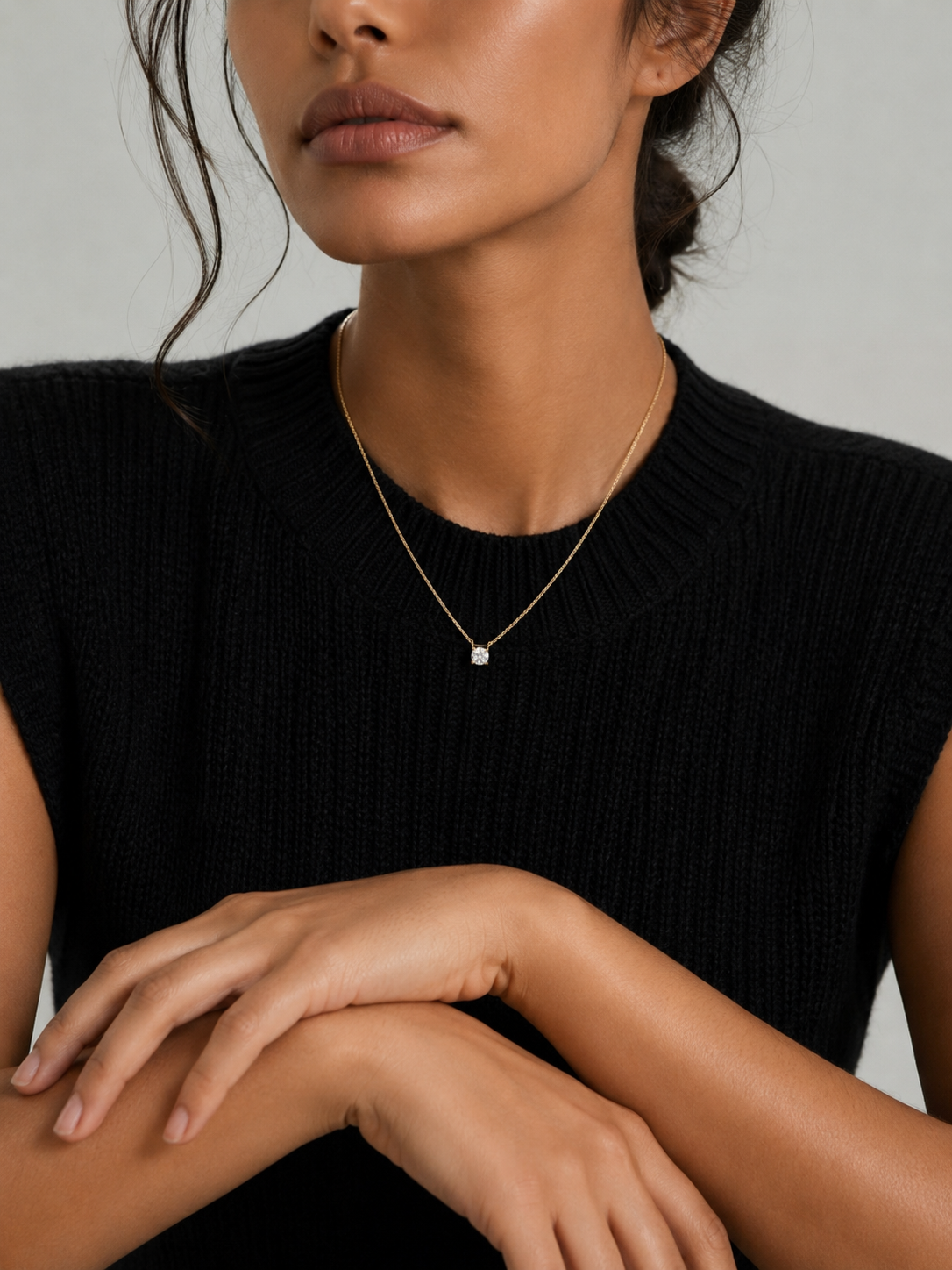 Moone FLOATING DIAMOND NECKLACE (0.50 ct) with lab-grown diamonds